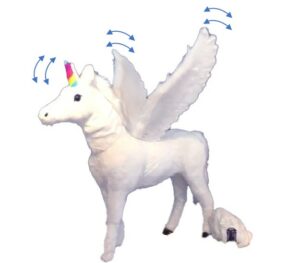 Automate LICORNE Ailes et tête animées