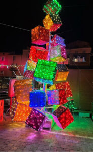 Sapin cadeau lumineux