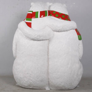 Banc ours blanc noel duo