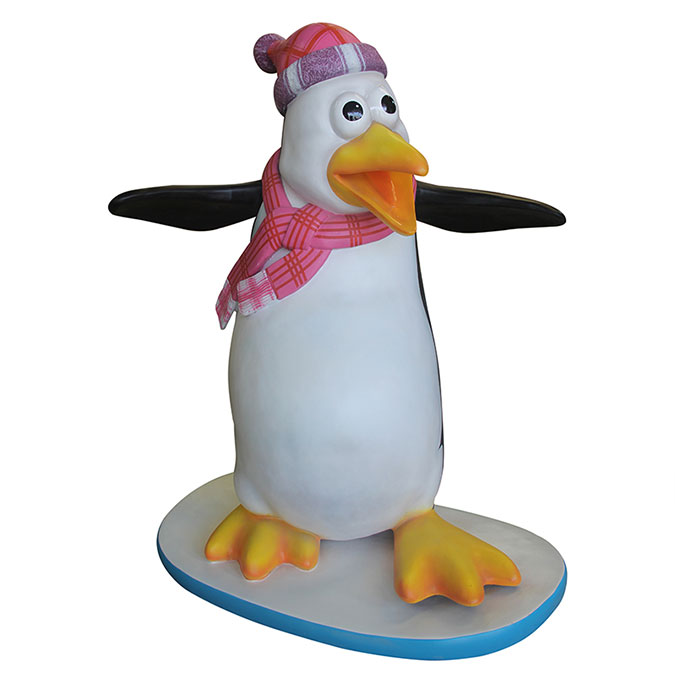 Pingouin sur plaque en résine