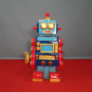 robot-decoratif-vintage-bleu-rouge-or (3)