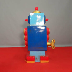 robot-decoratif-vintage-bleu-rouge-or (4)
