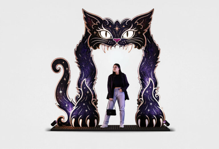 Arche Chat Noir lumineuse