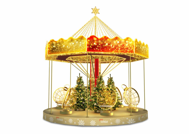 Carrousel lumineux géant de Noël