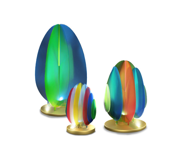 Œuf de Pâques 3D multicolore